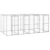  kültéri horganyozott acél kutyakennel 9,68 m²