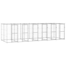  kültéri horganyozott acél kutyakennel 14,52 m²