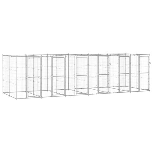  kültéri horganyozott acél kutyakennel 14,52 m²