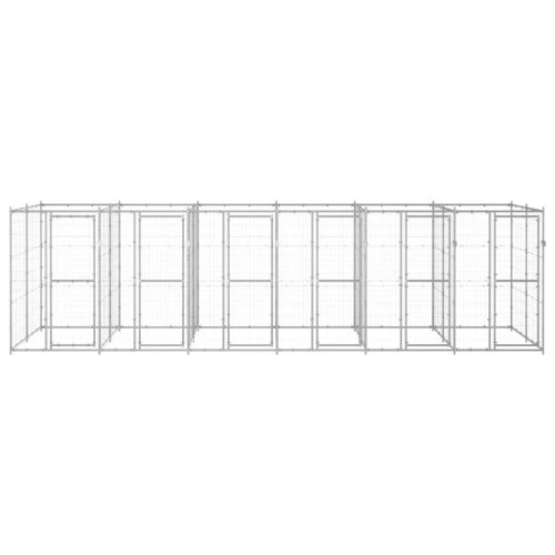  kültéri horganyozott acél kutyakennel 14,52 m²