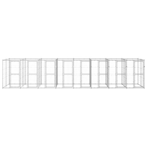  kültéri horganyozott acél kutyakennel 19,36 m²