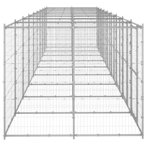  kültéri horganyozott acél kutyakennel 21,78 m²