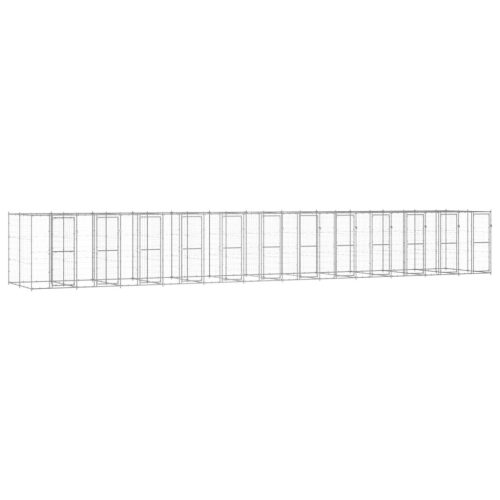  kültéri horganyozott acél kutyakennel 29,04 m²