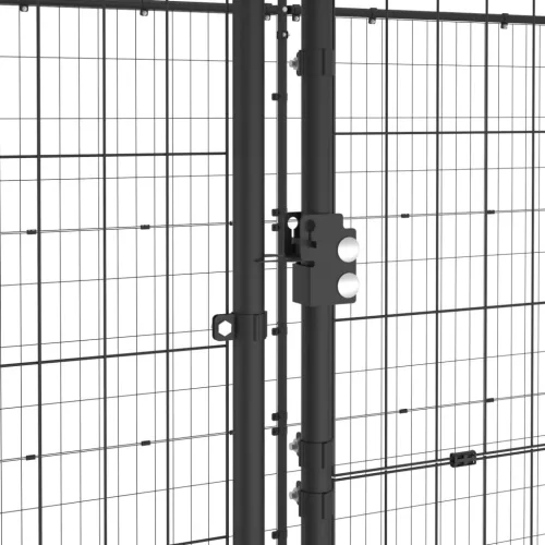  kültéri acél kutyakennel tetővel 7,26 m²