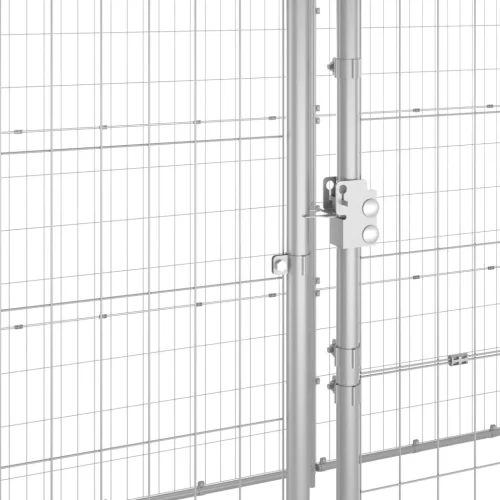  kültéri horganyozott acél kutyakennel tetővel 16,94 m²