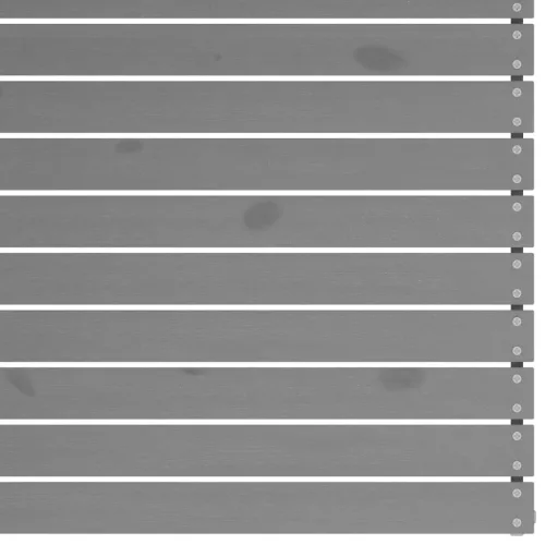  kétszemélyes szürke tömör fenyőfa kerti kanapé