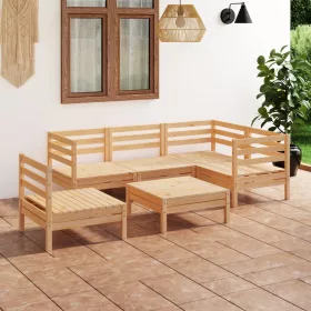  6 részes tömör fenyőfa kerti ülőgarnitúra