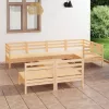  8 részes tömör fenyőfa kerti bútorgarnitúra
