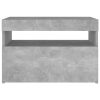  betonszürke éjjeliszekrény LED-lámpákkal 60 x 35 x 40 cm