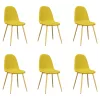  6 db mustársárga bársony étkezőszék