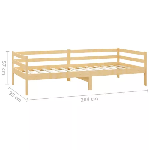  tömör fenyőfa dívány matraccal 90 x 200 cm