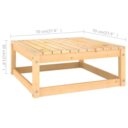  2 db tömör fenyőfa kerti lábtartó párnával