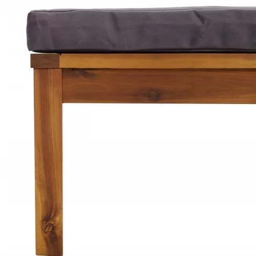  3 részes tömör akácfa kerti ülőgarnitúra párnával