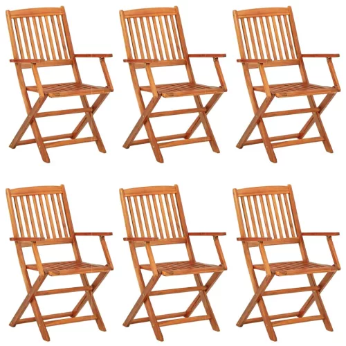  7 részes tömör akácfa kerti étkezőgarnitúra 180 x 90 x 75 cm