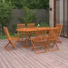  7 részes tömör akácfa kerti étkezőgarnitúra 180 x 90 x 75 cm