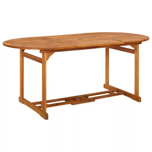  7 részes tömör akácfa kerti étkezőgarnitúra 180 x 90 x 75 cm