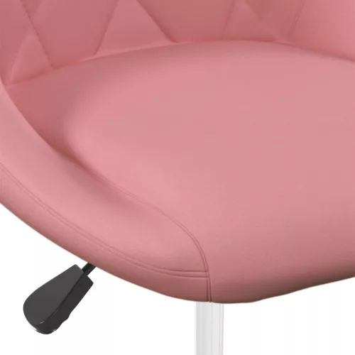  4 db rózsaszín bársony forgó étkezőszék