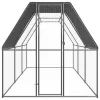  kültéri horganyzott acél tyúkól 2 x 6 x 2 m