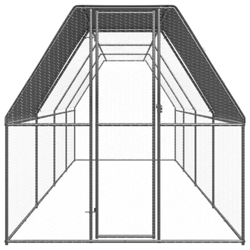  kültéri horganyzott acél tyúkól 2 x 8 x 2 m