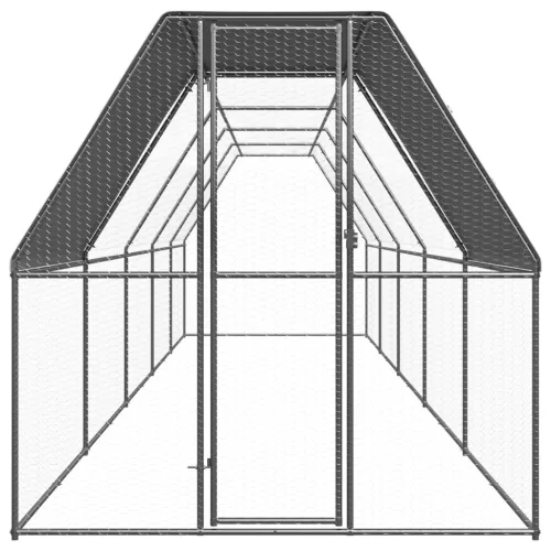  kültéri horganyzott acél tyúkól 2 x 10 x 2 m