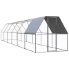  kültéri horganyzott acél tyúkól 2 x 12 x 2 m