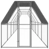  kültéri horganyzott acél tyúkól 2 x 12 x 2 m