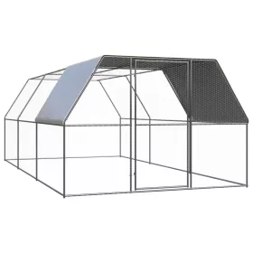  kültéri horganyzott acél tyúkól 3 x 6 x 2 m