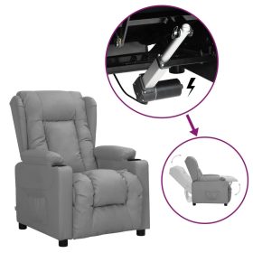  szürke műbőr felállást segítő fotel