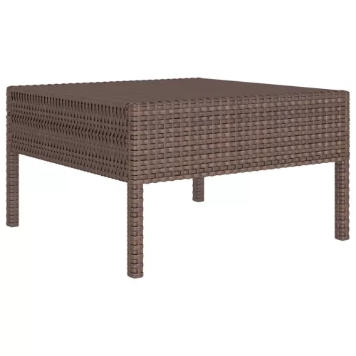  8 részes barna polyrattan kerti ülőgarnitúra párnákkal