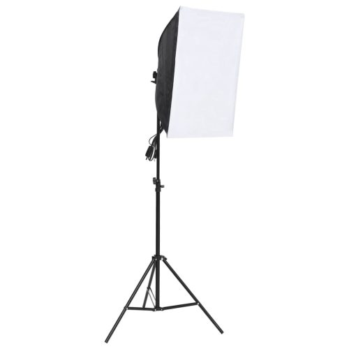  fotóstúdió-felszerelés softbox lámpával és háttérrel