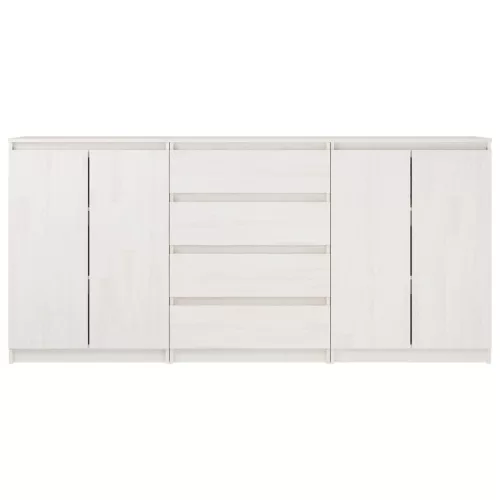  3 db fehér tömör fenyőfa kisszekrény