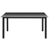  5 részes szürke polyrattan kerti étkezőgarnitúra párnákkal