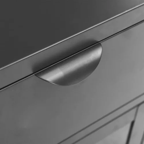  2 db antracitszürke acél és üveg éjjeliszekrény 40x30x54,5 cm 