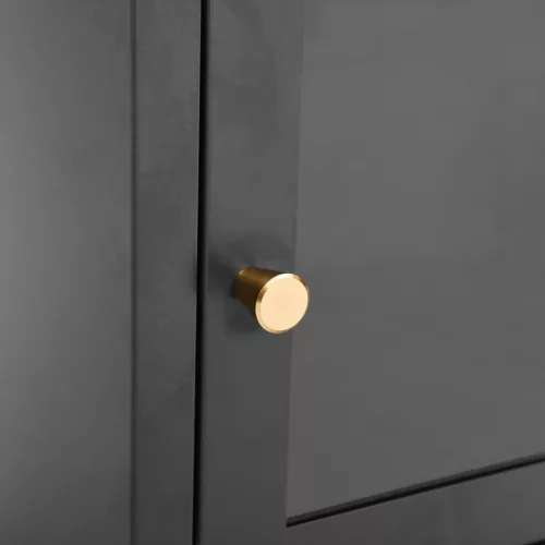  2 db antracitszürke acél és üveg éjjeliszekrény 40x30x54,5 cm 