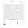  2 db fehér acél éjjeliszekrény 35 x 35 x 51 cm