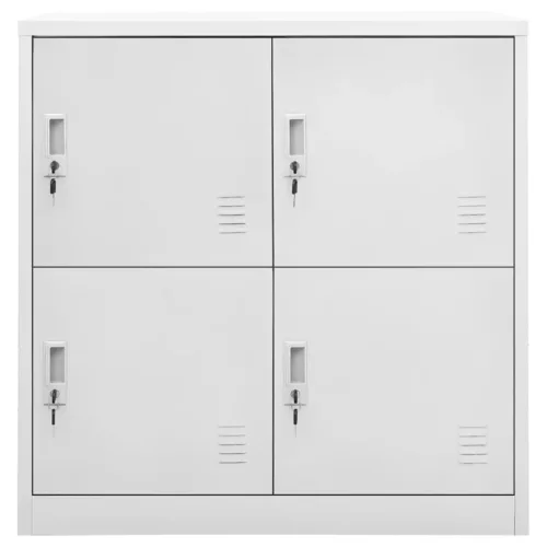  2 db világosszürke acél zárható szekrény 90 x 45 x 92,5 cm 