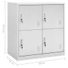  2 db világosszürke acél zárható szekrény 90 x 45 x 92,5 cm 