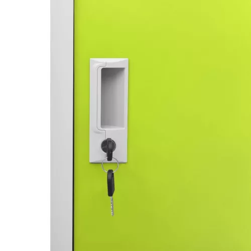  2 db világosszürke-zöld acél zárható szekrény 90x45x92,5 cm