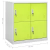 2 db világosszürke-zöld acél zárható szekrény 90x45x92,5 cm