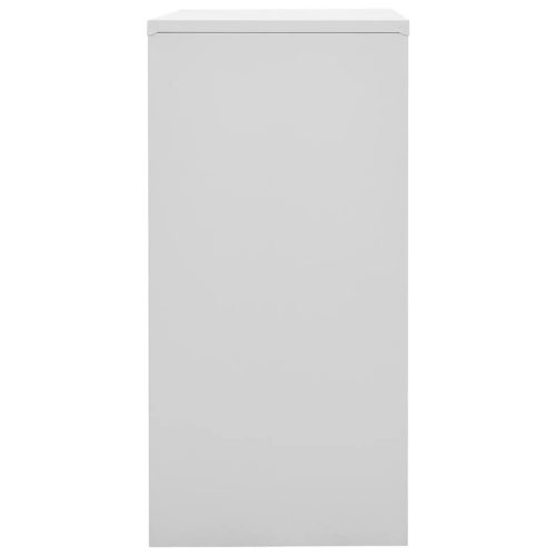  2 db világosszürke-piros acél zárható szekrény 90x45x92,5 cm 