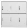  5 db világosszürke acél zárható szekrény 90 x 45 x 92,5 cm