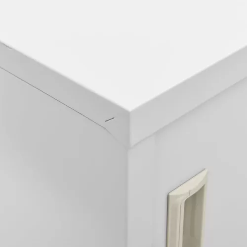  2 db világosszürke acél zárható szekrény 90 x 45 x 92,5 cm