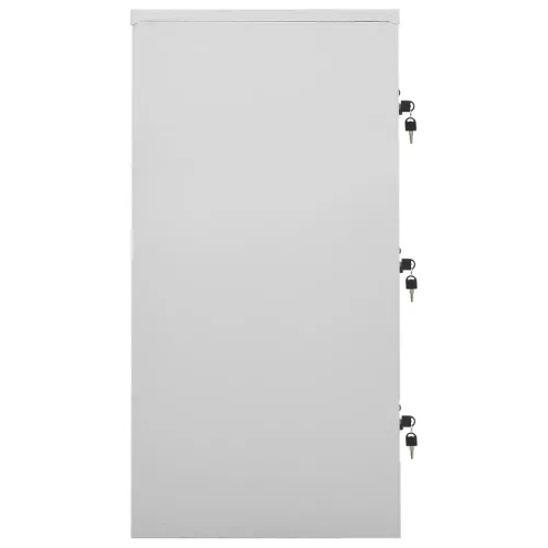  5 db világosszürke acél zárható szekrény 90 x 45 x 92,5 cm
