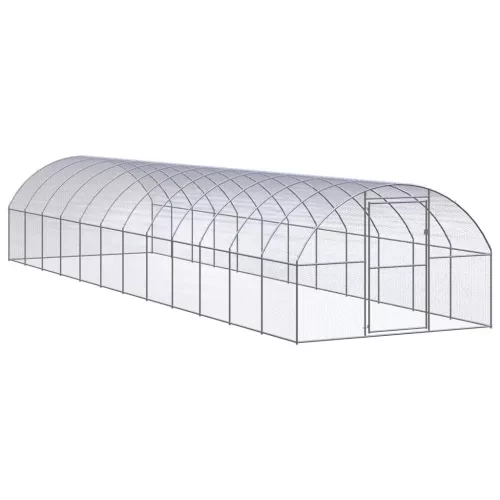  kültéri horganyzott acél tyúkól 3 x12 x 2 m