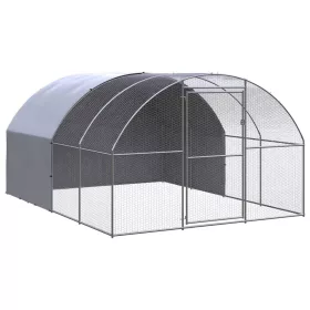  kültéri horganyzott acél tyúkól 3 x 4 x 2 m