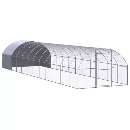  kültéri horganyzott acél tyúkól 3 x 12 x 2 m