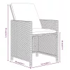  9 részes fekete polyrattan kerti étkezőgarnitúra párnákkal