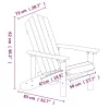  2 db fehér HDPE kerti adirondack szék