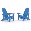  2 db vízkék HDPE kerti adirondack szék