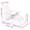  2 db antracitszürke HDPE kerti adirondack szék lábtartóval
